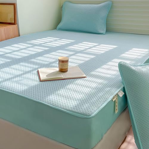 JIANINGHOME Spannbetttuch,120x200,Blätter Gewaschene Baumwolle Matratzenbezug Passend FüR Matratzen In StandardgrößE