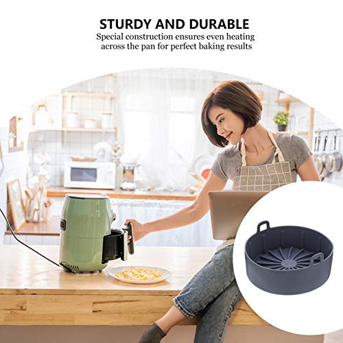1stk Backgeschirr Airfryer-einsätze Zubehör Für Heißluftfritteusen Air Fryer Backblech Küchen- Und Esszimmerstühle Luftfritteuse Backblech Silikon Backform Antihaft Korb Kieselgel – Bild 5