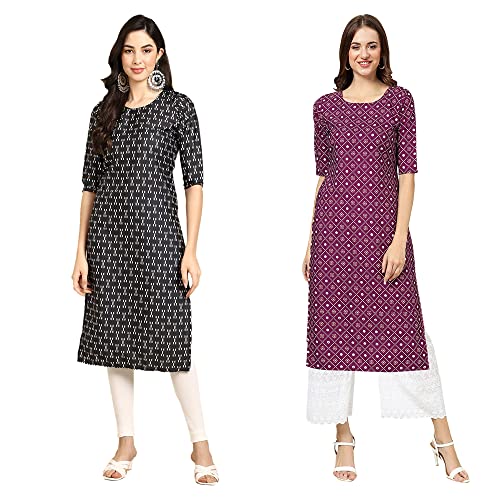Image of Pinkmint Women's Crepe Regular Kurta