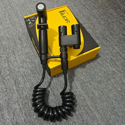 Professional 1-In-2-Out Bidet Sprayer with Dual Control Valve - 2M Extendable l Hose Water Pressure Adjustable for Muslim Washing/Postpartum Care/Pet Bathing - Singapore Local Warehouse