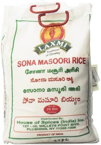 Laxmi Sona Masoori Rice, 20 Pound by Laxmi