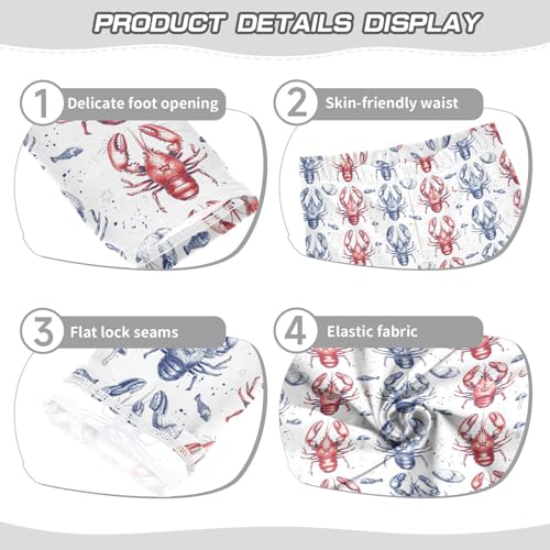 Girls Leggings Lobsters Beach Soft Toddler Leggings for Girls Kids Pants Size 4T-10T3