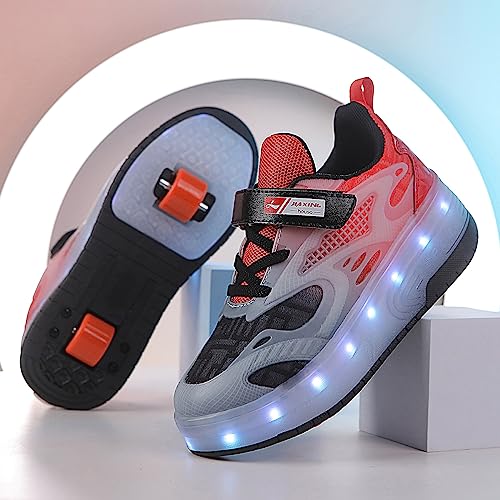 Image of Ylllu Kids LED Roller Skate Shoes with Wheel Light up Roller Shoes Gift for Girls Boys Children