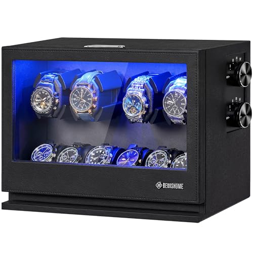 BEWISHOME Watch Winders for Automatic Watches, 4 Watch Winder and