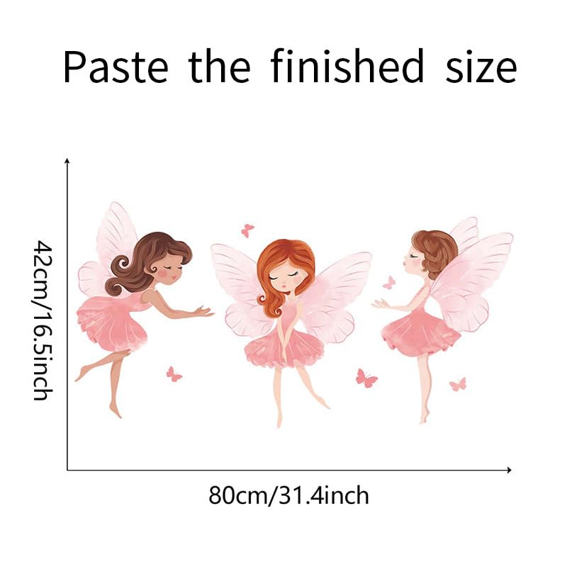 Image of 3 Fairy Magic Wall Stickers for Kids Baby Wall Stickers for Kids Room Bedroom Playroom Nursery Living Room Decor Wall Art Wall Decoration Boho-Self-Adhesive