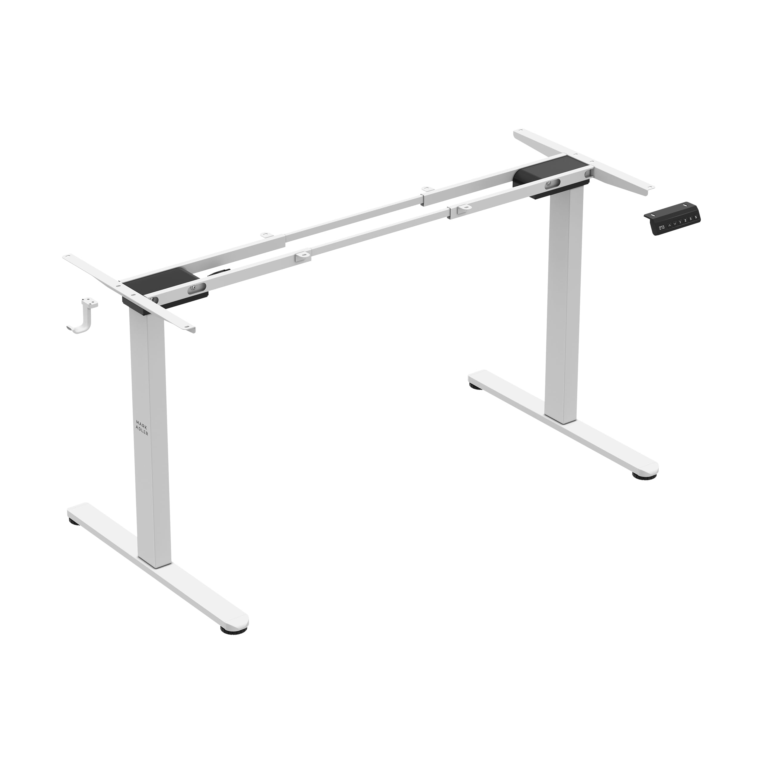 MARK ADLER Xeno 4.5 Weiß | Elektrischer Schreibtischrahmen höhenverstellbar | Ergonomisches Tischgestell | Memory-Steuerung | Metallgestell | Höhenverstellbarer Schreibtisch | Weiß