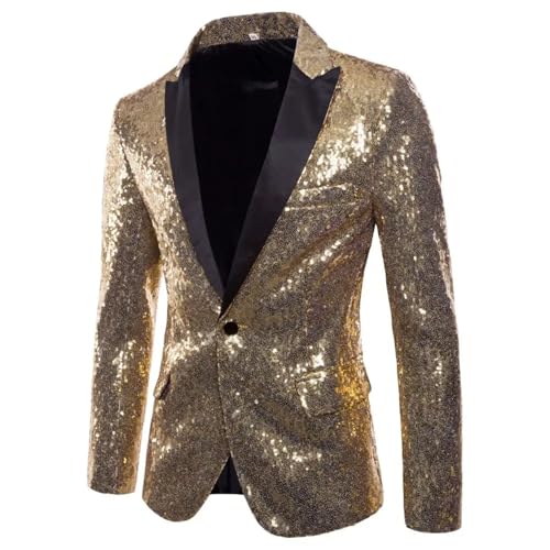 Men's Suit Round Sequin Pocket Single Row Button Stage Show Dance Casual Men Blazer2