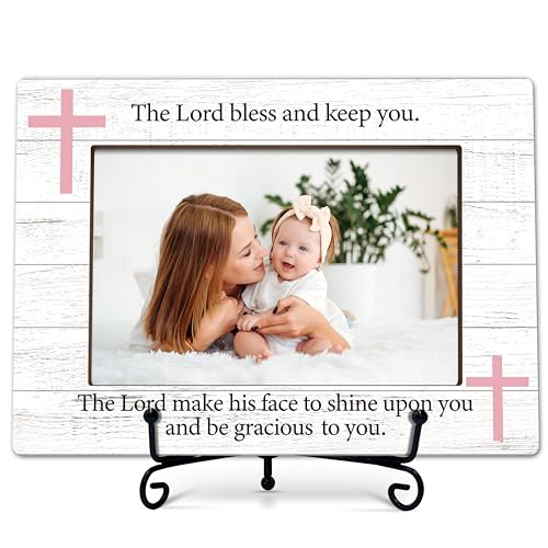 Baptism Photo Frame, The Lord Bless And Keep You Bible