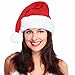 Santa Hat-Christmas Costume Classic Hat for Adult, Red/White