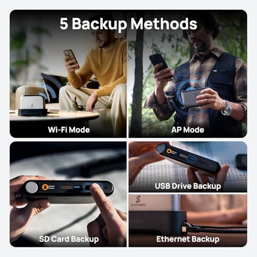 image for STATIONPC PocketCloud Portable NAS, M.2 NVMe & SD Card Slots, Up to 8T
