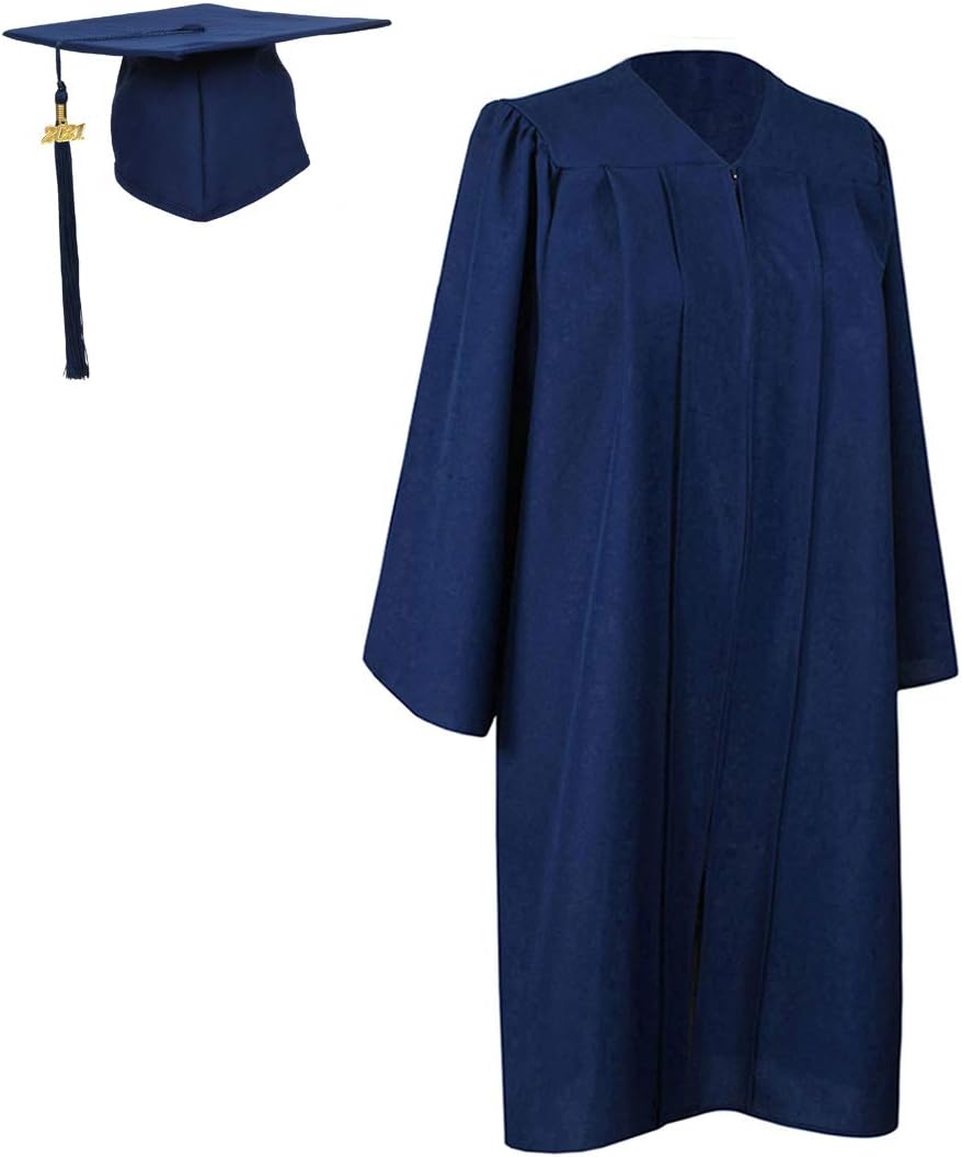 GraduationForYou Matte Graduation Cap and Gown with 2022 Tassel Year Charm.