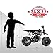 HOVER HEART Mini Kid Dirt Bike, 49 CC 2-Stroke Gas Bike with Off-Rode Tire, Suspensions, Disc Brakes, Max Load 160Lbs, Up to 20Mph, EPA Approved (Black)