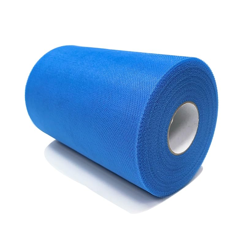 6″x100 Yards Tulle Roll for Decorations Tutu Weddings Tulle Fabric Costumes Skirts Parties Gift Bow Baby Shower (C85 Pure Blue)