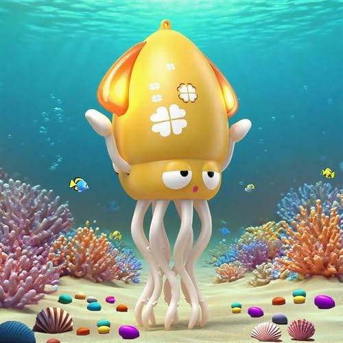 ダンシング イカおもちゃ 動く 電動おもちゃ 踊るタコ LEDライト&音楽付き 子供向けロボット 障害物回避センサー搭載 SNSで話題 動く 踊る 玩具 シェイク ダンシング ぬいぐるみ 音楽 癒し 飾り 知育玩具 プレゼント 動くぬいぐるみ (Yello