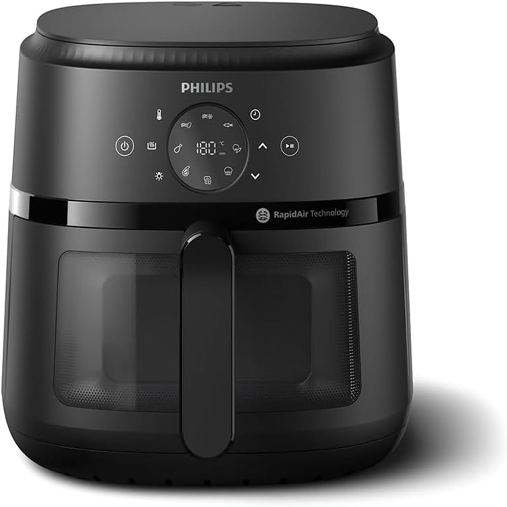Philips Airfryer 2000 Series – 13 Ways to Cook, 6.2L Capacity, Compact Design with Cooking Window, RapidAir Technology, Fry with up to 90% Less Fat, Easy to Clean (NA230/00)