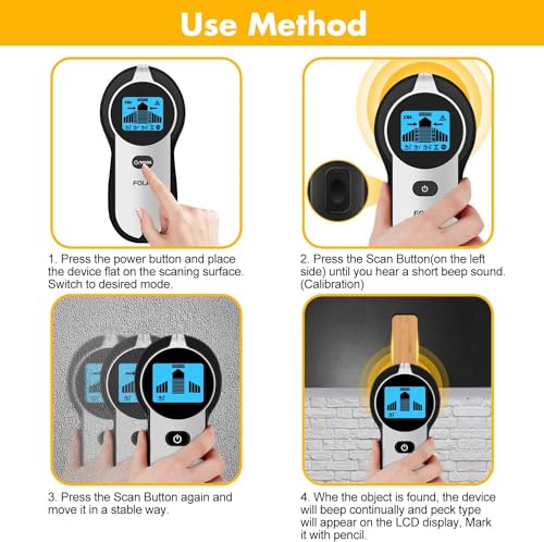 Folai 260 Stud Finder Wall Scanner 5 In 1 Upgraded Electronic Wall Scanner thumb #5