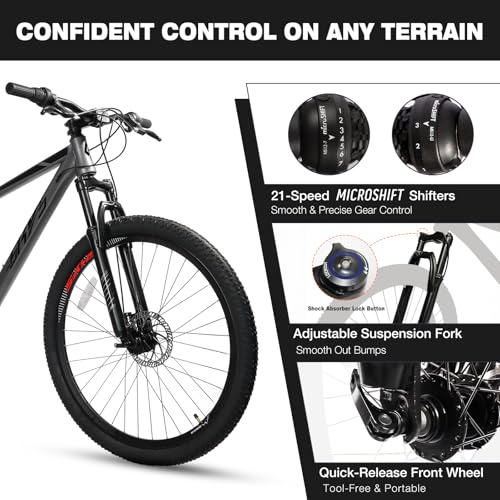 Convend 26 Inch Mountain Bike for Adults & Teens, 21-Speed