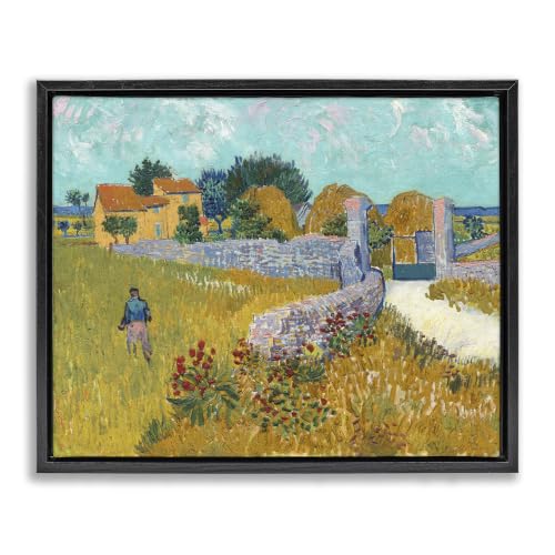 Provence Farmhouse Van Gogh, 17 x 21 Inch Canvas in Floater Frame