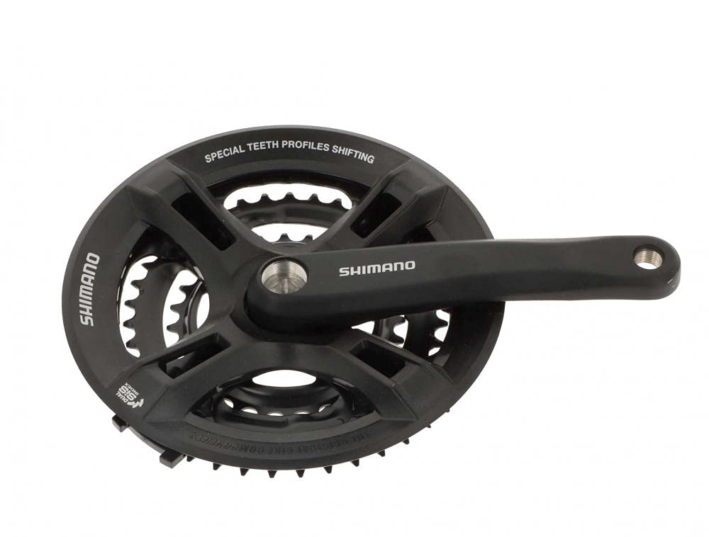 Shimano 6550 Kit pédalier + boîtier alu Manivelle 170 mm + plateaux 48 / 38 / 28 dents avec anneau de protection chaîne + cuvette - Noir