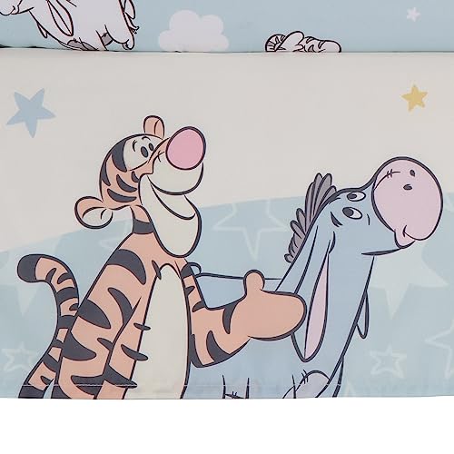 Image of Bedtime Originals Starlight Pooh 3-Piece Crib Bedding Set - Blue, Animals