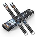 KTEBO 2 Pack Electric Candle Lighters - 7.4 inch Long USB Rechargeable Plasma Arc Lighter with Safety Lock, Windproof & Flameless Lighter for Scented Candles, Grill, Camping - See-Through Tech Design