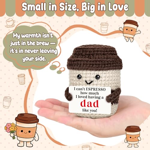 Taza de café tejida a mano estilo 'A Dad like you' miniatura 2