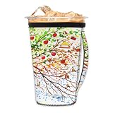 Manchon réutilisable pour tasse à café glacé quatre saisons - En néoprène - Avec poignée - Pour boissons chaudes et froides - 950 ml