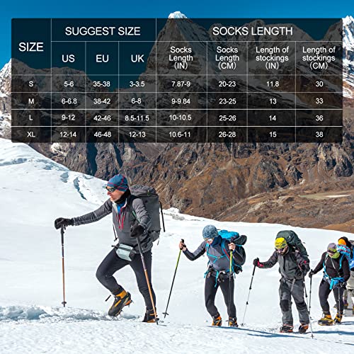 Heated Socks for Men Women Battery Electric Heated Socks Rechargeable 7.4V 2200mAh up to 6.5hrs for Outdoor Skiing Hiking Camping Working, Cold Weather Foot Warmer2