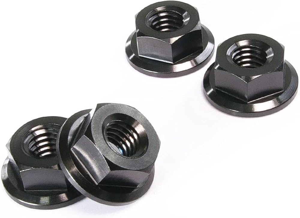 Amazon.co.jp: M6 P1.00 Titanium Nuts Flange Nuts Set of 4