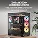 CORSAIR 3500X LX RGB Link Panoramic Mid-Tower PC Case – 3X Pre-Installed Fans, High Airflow, Spacious Interior, GPU Anti-Sag, Reverse Connection Motherboard Compatible – Black