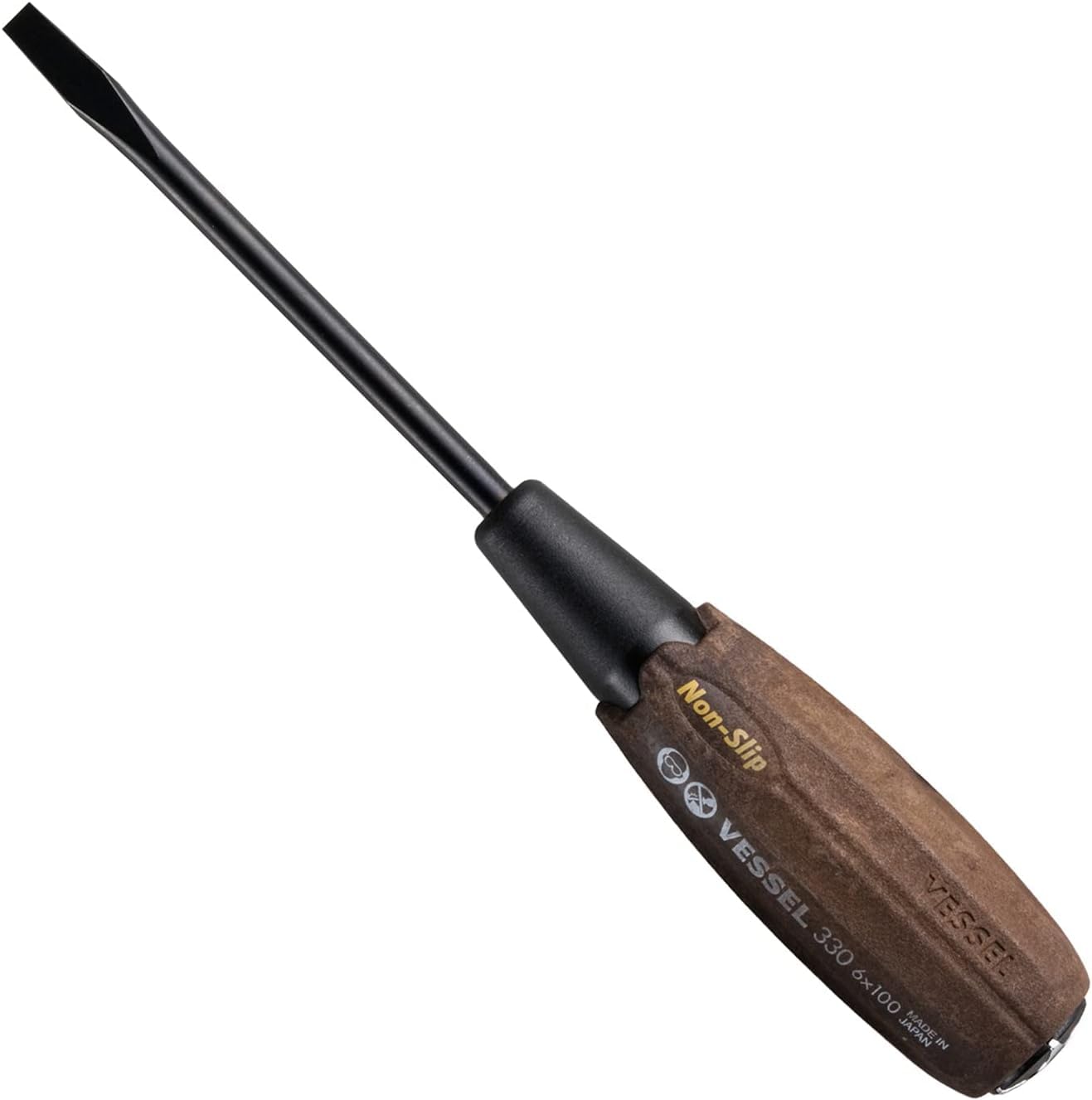 Vessel Woody B-330 Penetration Screwdriver, Non-Slip Grip, 6 x 100 : DIY, Tools & Garden