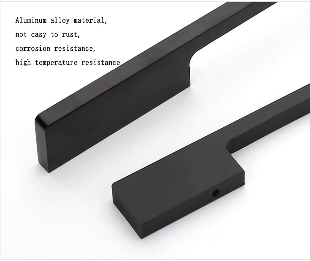 Uchwyt meblowy do nowoczesnych drzwi do szafki Szuflada Gałki do sypialni Uchwyty do holowania Szafka meblowa ze stopu aluminium (złoto 96 mm) (czarny 160 mm)