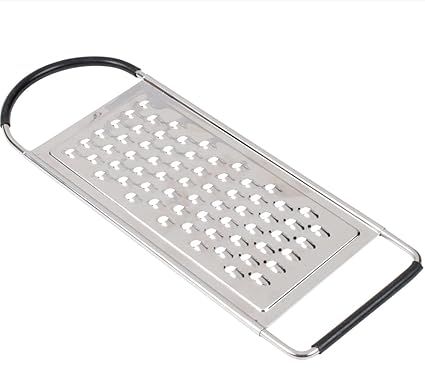 Metal Magery Stainless Steel Extra Course Handheld Non Slip Flat Grater Ideal for Vegetables, Cheese, Eggs