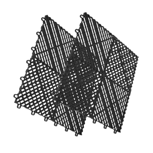 KICHOUSE Bathroom Shower Drainage Mat 40x40x1.8cm 2pcs Thickened Drainage Interlocking Floor Mats