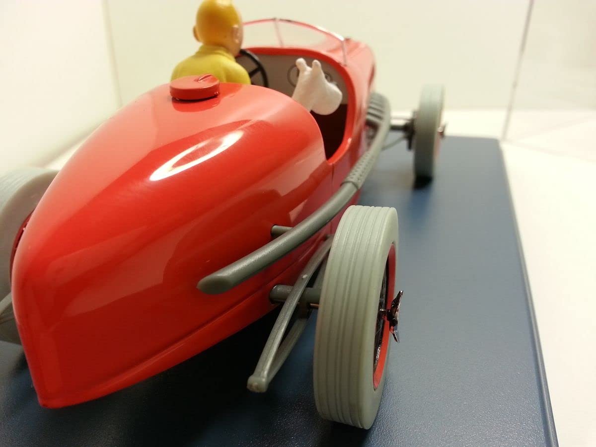 Coche de Tinín escala 1/24 del Bólido Amilcar rojo de Los cigarros del faraón