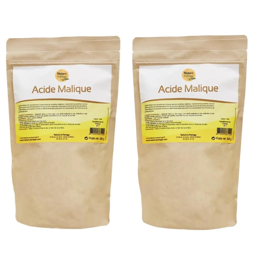 Nature Et Partage - Acide malique 1kg (lot de 2x500g)