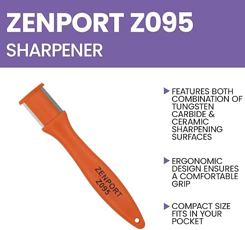 Miniatura 3 de Zenport Z095 Sacapuntas de carburo de tungsteno para podadoras y cuchillos, naranja