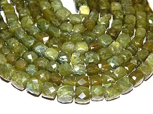 Perles de vessonite cubes facettés 3D l'éclat de la haute joaillerie