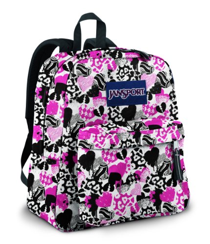JanSport Spring Break mochila Noir Blanc  Bleeding Hear  43.82 x 33.02x 25.72