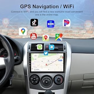 2G+64G Car Radio for Toyota Corolla 2009-2013, Android Car Stereo Wireless Carplay, Rimoody 9 inch Touch Screen for Corolla Android Auto Bluetooth GPS WiFi FM Mirror Link RCA + Backup Camera