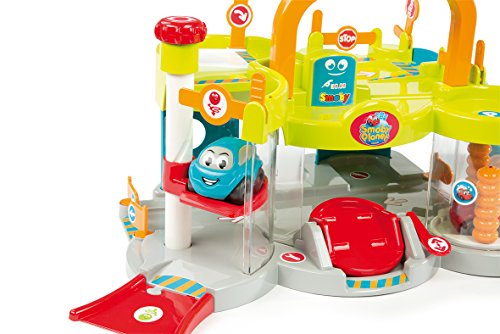 51D92oJCSNL Smoby - Vroom Planet Premier Garage - 2 Niveaux + Ascenseur et Héliport - 1 Voiture + 1 Hélicoptère Inclus - Jouet pour Enfant dès 18 Mois - 120402