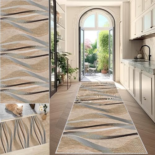 Alfombra corredor exterior e interior lavable de 60x150cm para baño y dormitorio 2