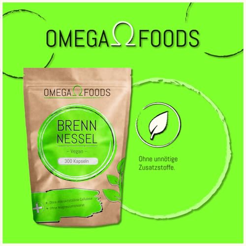 Brennnessel Kapseln - Insgesamt 300 Kapseln - Hochdosierte 900mg je Tagesdosierung - 100% Vegane Brennessel Kapseln - Jede Kapsel mit 450mg… – Ansicht 5