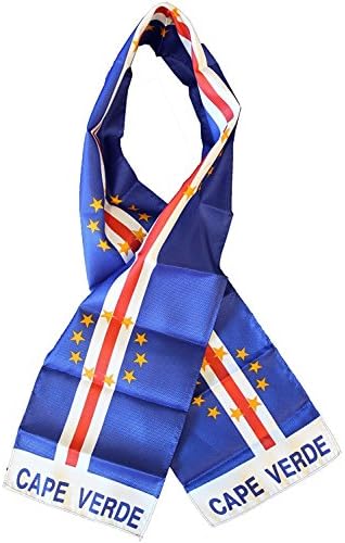 K's Novelties Set of 6 Cape Verde Country Lightweight Flag Printed Knitted Style Scarf 8"x60" image 2