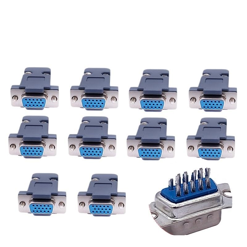 Image of 10PCS DB9 Connector core VGA Pl9pin Port Socket Female Male D Type Adapter D SUB DB15(Green)