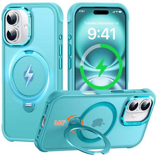 Coque iPhone 16 bleu océan mat, l'accessoire idéal pour vos vidéos de voyage