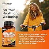 Turmeric Tablets 2600mg with Black Pepper & Ginger - 95% Curcumin Extract -180 Turmerics and Black Pepper Tablets (3 Months) High Strength Active Turmeric Supplements Not Capsules,by New Leaf - Image 6