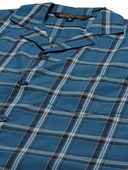 Image of SOJANYA (Since 1958 Men's Cotton Checked Nightsuit Set