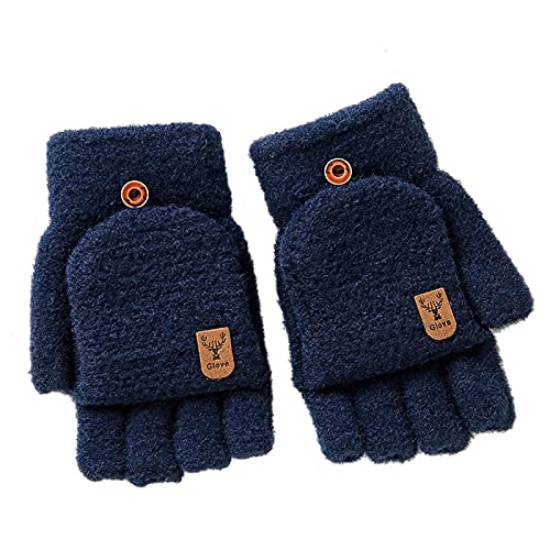 YVIIWL Fingerlose Thermo Handschuhe Flauschige Touchscreen Winter Warme...