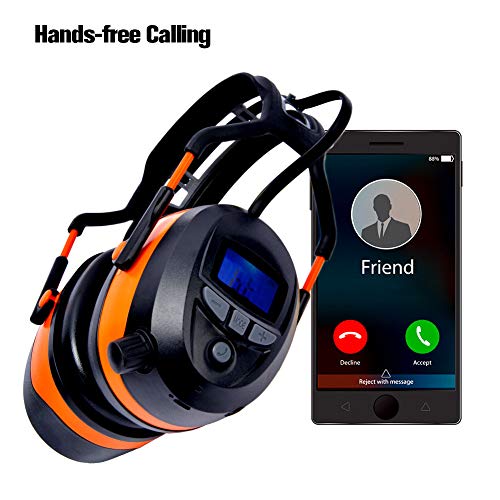 Safety Ear Muffs with Bluetooth Radio, Industry Hearing Protection Ear